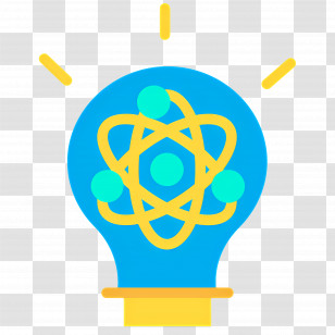 Innovation - Innovative Light Bulb With Atom Transparent PNG