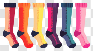 Lots Of Socks - Colorful Socks In Various Shades Transparent PNG