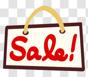 Business - Red Sale Sign Transparent PNG