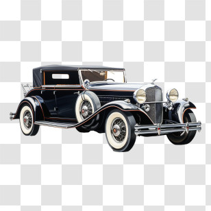Collector Car Appreciation Day - Retro Vintage Black Car Design Transparent PNG