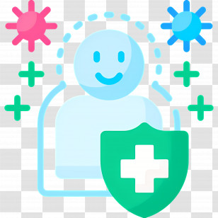 Immunity Shield - Health Protection Icon Transparent PNG