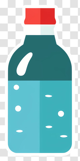 Bottle Of Water - Blue Water Bottle Transparent PNG