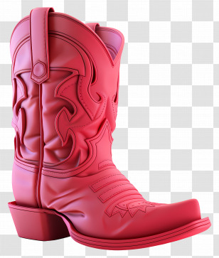 Cowgirl Boots - Stylish Pink Cowboy Boot Transparent PNG