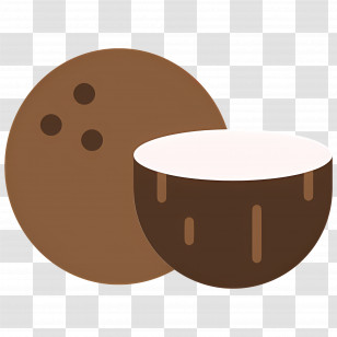 Coconut Shell - Brown Coconut Fruit Transparent PNG