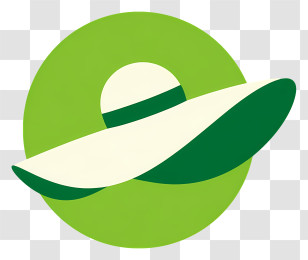 Green Hat Logo - Stylish Green Hat Illustration Transparent PNG