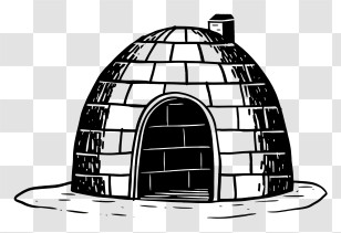 Igloo - Simple Igloo Drawing Transparent PNG