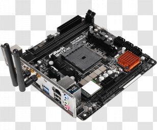 Socket FM2+ Mini-ITX Motherboard ASRock - Asrock A88mitxac - Io Card Transparent PNG