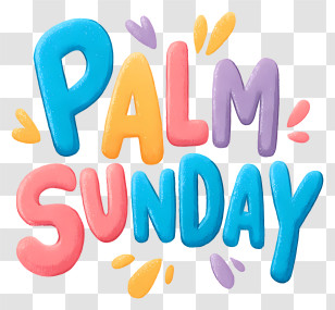 Palm Sunday - Palm Sunday Colorful Doodle Transparent PNG