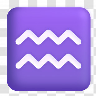 Aquarius Emoji - Aquarius Zodiac Symbol Transparent PNG