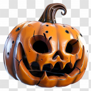Animated Halloween Pumpkin - Spooky Carved Pumpkin For Halloween Transparent PNG
