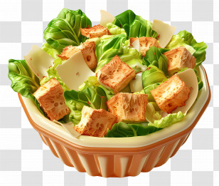 Caesar Salad - Caesar Salad With Croutons Transparent PNG