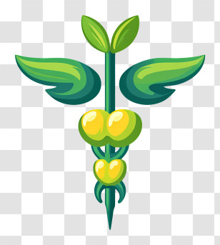 Health Logo - Green Caduceus Medical Symbol Transparent PNG
