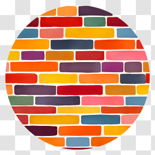 Brick Wall - Colorful Brick Pattern In Abstract Art Transparent PNG