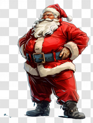 Santa Claus - Santa Claus In Red Suit Transparent PNG
