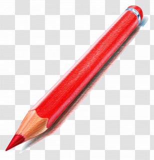 Red Pencil - Red Pencil For Writing And Drawing Transparent PNG