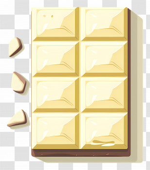White Chocolate - White Chocolate Bar With Pieces Transparent PNG