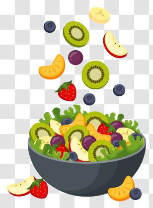 Fruit Salad - Refreshing Fruit Salad With Fresh Ingredients Transparent PNG