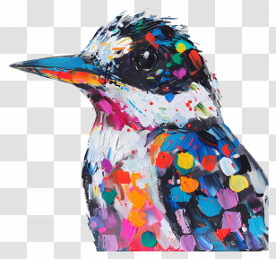Bird - Colorful Bird Painting Illustration Transparent PNG