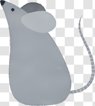 Icon - Gray Mouse Cartoon Transparent PNG