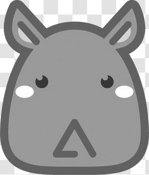 Icon - Cute Gray Animal Illustration Transparent PNG