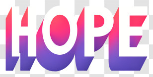 Hope Logo - Hope Gradient 3D Text Transparent PNG