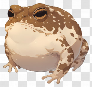 Chubby Toad - Brown Toad With Spots Transparent PNG