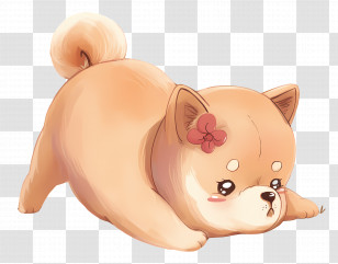 Cute Puppy - Cute Dog With Bow Transparent PNG