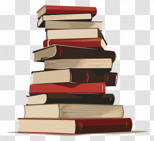 Stacks Of Books - Stack Of Books Illustration For Knowledge Transparent PNG