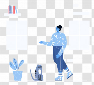 Staying Home Woman Transparent PNG