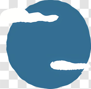 Cloud - Abstract Blue Circle With Clouds Transparent PNG