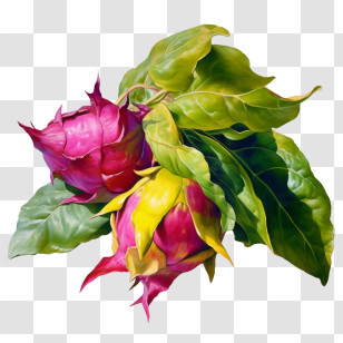 Dragon Fruit
 - Vibrant Pink Fresh Dragon Fruit Transparent PNG