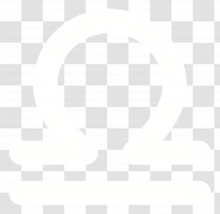 Libra Emoji - White Libra Zodiac Sign Transparent PNG