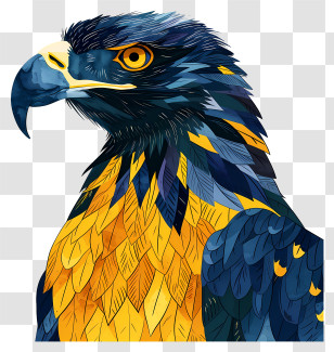 Eagle Head - Colorful Eagle Bird Illustration Transparent PNG