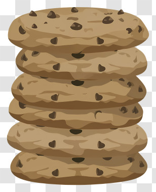 Chocolate Chip Cookies - Stack Of Delicious Chocolate Chip Cookies Transparent PNG