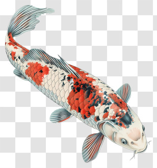Koi Fish - Colorful Koi Fish Illustration Transparent PNG