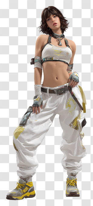Free Fire Character Design - Sporty White Street Dancer Transparent PNG