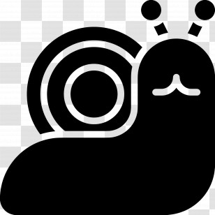 Snail - Cute Snail Silhouette Transparent PNG