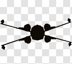 X-wing Starfighter Star Wars: X-Wing Miniatures Game Clip Art - Black And White - Wars Transparent PNG