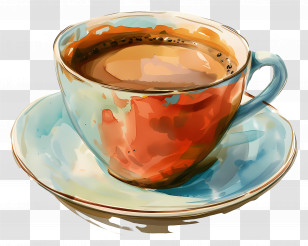 Cup Of Coffee - Watercolor Coffee Cup Illustration Transparent PNG