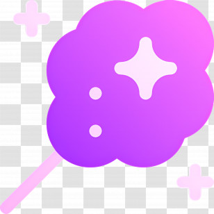 Cotton Candy - Purple Cotton Candy Illustration Transparent PNG