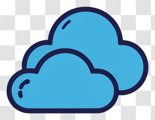 Graphic Representation - Blue Cloud Illustration For Weather And Nature Themes Transparent PNG