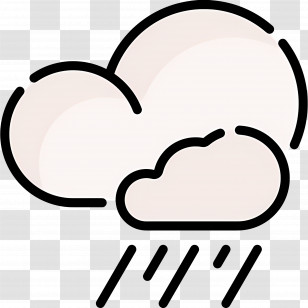 Raining Cloud - Rain Cloud With Droplets Transparent PNG