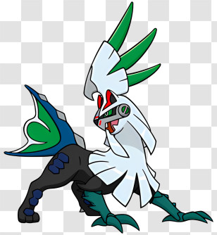 Silvally - White And Green Fantasy Creature Transparent PNG