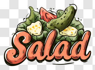 Salad Logo - Fresh Salad Cartoon Illustration Transparent PNG