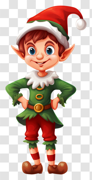 Elf - Cartoon Christmas Elf Illustration Transparent PNG
