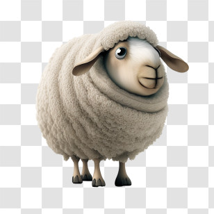 Eid Al Adha - Cute 3D Sheep Illustration In Cartoon Style Transparent PNG