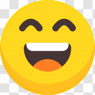 Laugh Emoji - Bright Laughing Emoji Face Transparent PNG