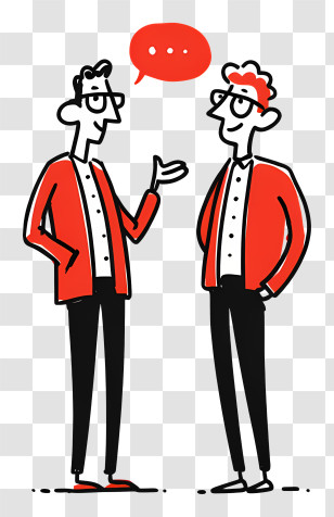 Business People Doing Discussion - Two Men Having A Conversation Transparent PNG