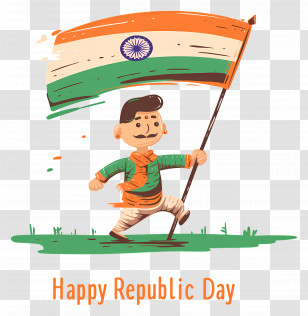 Indian Republic Day - Republic Day Celebration With Indian Flag Transparent PNG