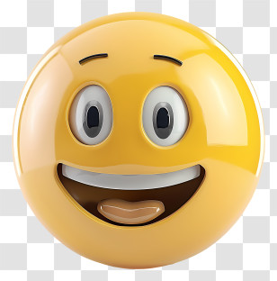 Emoji - Bright Yellow Happy Emoji Face Transparent PNG